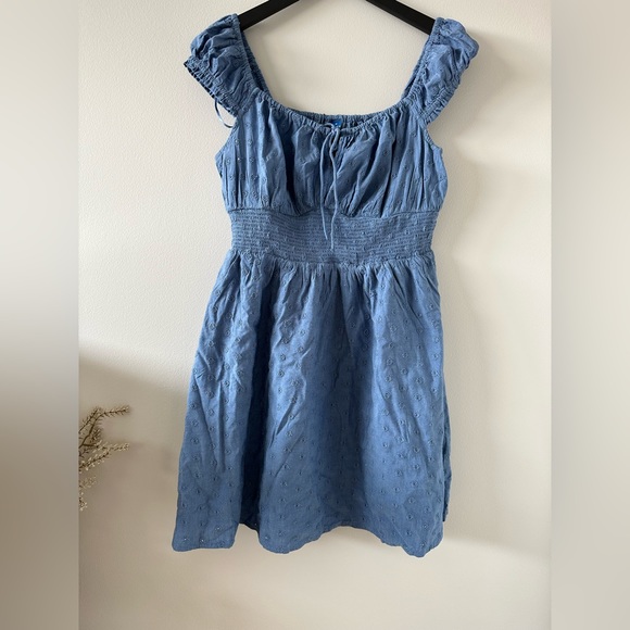 Old Navy Waist-Defined Smocked Mini Dress - Picture 3 of 3